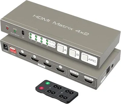 Produktbild von 4K60Hz HDMI Matrix Switcher mit Audio-Extractor und ARC