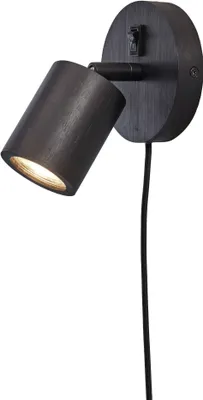 Produktbild von GOOD&MOJO - Wandlampe Java - Bambus Schwarz - Ø12cm