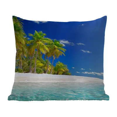Obrázek produktu pro MuchoWow® Vnější polštář - Pláž - Moře - Palma - Slunce - Léto -40x40 cm- Odolnost proti povětrnostním vlivům - polštář do obývacího pokoje
