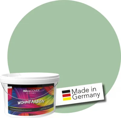 Produktbild von WALLCOVER Wandfarbe Grün Hochdeckend Klasse 1 Matt 5L für 40 m²