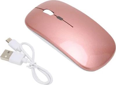Obrázek produktu pro 2,4 GHz bezdrátová myš, ultratenká, dobíjecí, bezhlučná, 1600 DPI, barevné podsvícení, herní myš s 2,4 GHz přijímačem pro notebooky a počítače