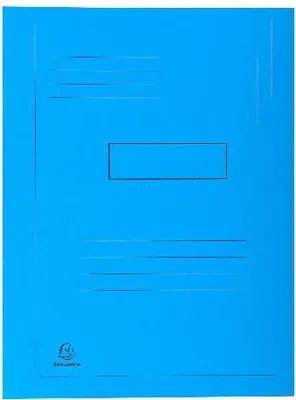 Image de Exacompta 50x Chemise imprimée à 2 rabats 290g/m2 24x32cm Bleu vif 445006E