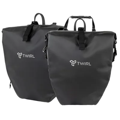 Produktbild von TWIRL 123201 – Gepäckträgertasche CARRY D 2 × 22 L Schwarz