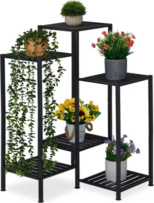 Image de Support à plantes en métal - Acier thermolaqué, à plusieurs niveaux