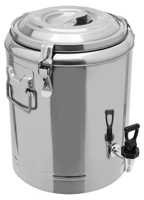 Imagen del producto de Dispensador de bebidas, diseño aislado, gran capacidad, color plateado