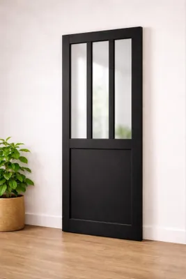 Image de Porte Coulissante Atelier Noir H204 x L83