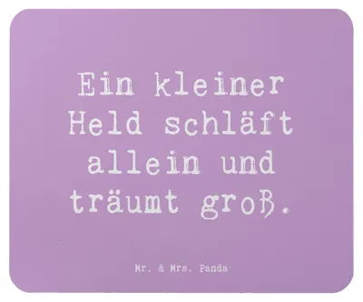 Produktbild von Mr. & Mrs. Panda Mousepad Spruch Alleine schlafen lernen - Lavendeltraum - Geschenk, pc mauspad, Abenteuer, Zuversicht, Mut, Kinder, mousematte, Geborgenheit, Vertrauem