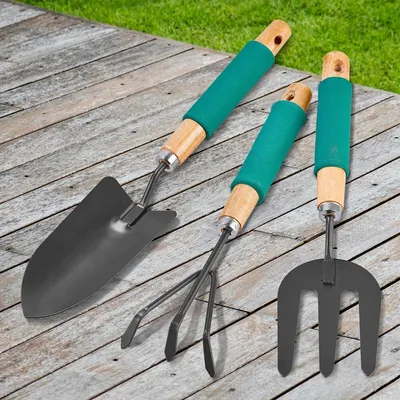 Produktbild von 3-Teiliges Gartenwerkzeugset Kinzo