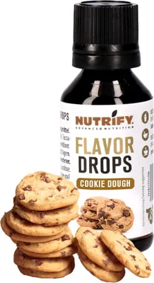 Produktbild von NUTRIFY Flavour Drops Cookie Dough 5x 30ml Set zuckerfrei, vegan, ohne Farbstoffe Kalorien