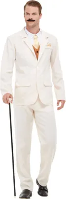 Immagine prodotto di Costume da gentiluomo anni '20 per uomo, costume di carnevale bianco e oro - M