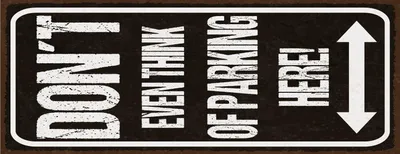 Produktbild von vianmo Holzschild 27x10 cm don´t even think of parking here