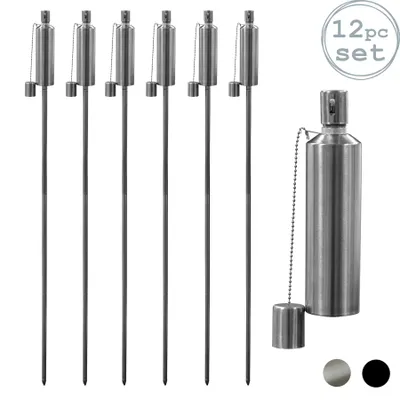 Produktbild von Gartenfackel - Paraffin-/Ölfackel - Rund - 1460 mm - 12 Stück