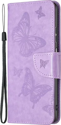 Produktbild von König Design Hülle kompatibel mit Samsung Galaxy A23 Kunstleder Handyhülle - Handy Case Lila