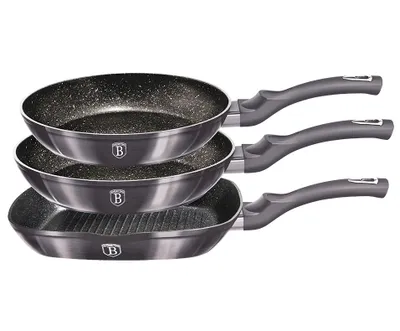 Zdjęcie produktu dla Zestaw 3 Patelni Granitowych Berlinger Haus Bh-6904 Carbon Pro