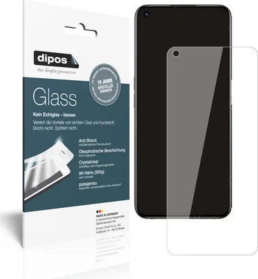 Produktbild von 1x Schutzfolie für Realme 8i - Anti-Shock 9H Folie dipos Glass Kunststoffglas
