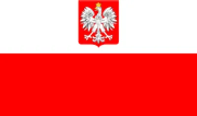 Produktbild von Fahne Polen mit Wappen 90x150 cm