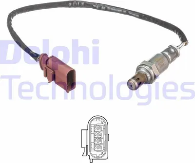 Produktbild von DELPHI Lambdasonde für VW Polo Schrägheck (6R1, 6C1) vor-Kat Beheizt 450mm ES21224-12B1