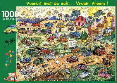 Image de Puzzelman Puzzle Vroem Vroem Marc de Vos 1000 pièces Motif villes