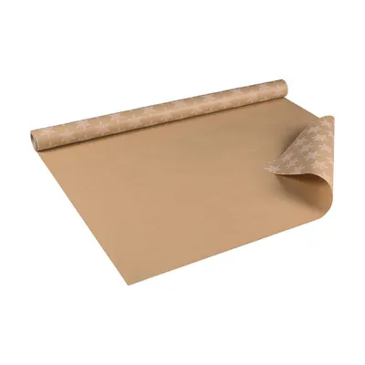 Immagine prodotto di Carta da regalo natalizia, fiocco di neve, bianco, 0,70 x 10 m