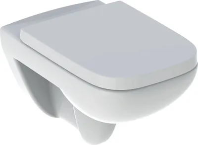 Produktbild von Geberit Renova Plan Set WWC-T T54cm weiß Rimfree, mit WC-Sitz AbsA QR, 1 Stk.