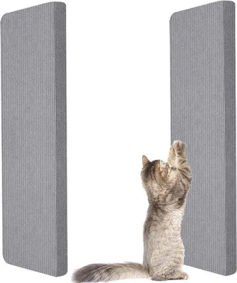 Produktbild von Famanu Kratzmat für Katzenwand - Schützt Möbel vor Kratzern - 76 x 40 cm - 2 Stück