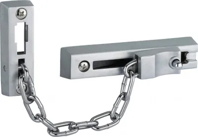 Image de Entrebailleur pour porte d'entrée, chaîne en acier, 103mm - THIRARD
