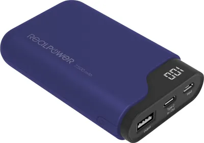 Image de Realpower RealPower PB-7500C Navy Blue 7500 mAh Black, Blue