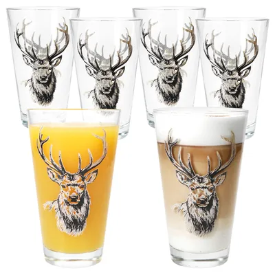 Zdjęcie produktu dla 6x Alois szklanki do picia 250ml H13.1cm Szklanki do soku Szklanka do napojów gazowanych Woda Napój bezalkoholowy Jeleń