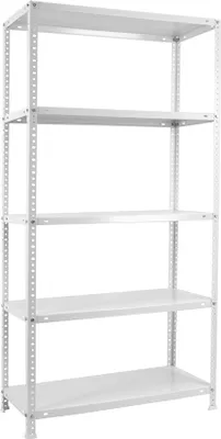 Image de Simonrack Rayonnage pour charges lourdes COMFORT PLUS 5/400 202100014201045 blanc 100,0 x 40,0 x 200,0 cm