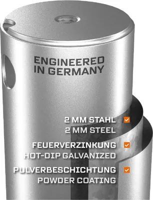 Produktbild von MAXERIO® 60 cm 3er Base-Set Schraubfundamente inkl. Konsole (feuerverzinkt) Ø 60 x 2; M12
