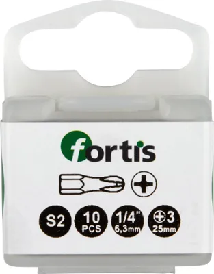 Produktbild von Fortis 4317784729338, 10 Stück(e), Kreuz, PH 3, 1/4", 25 mm