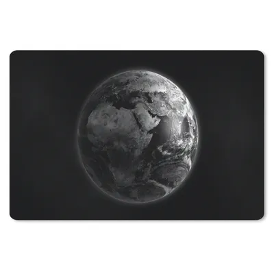 Produktbild von MuchoWow® Mauspad Mousepad Erde - Planeten - Schwarz - Weiß 27x18 cm - Mousepads - Maus Mat - Pad - Mausunterlage - Büroartikel - Desk Matten