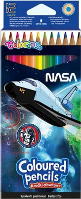 Zdjęcie produktu dla 12-kolorowe okrągłe kredki Colorino Nasa
