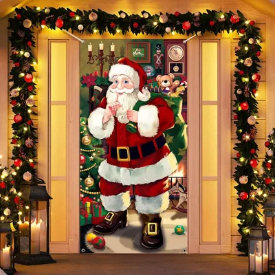 Productafbeelding van Kerstman huisdeur decoratie