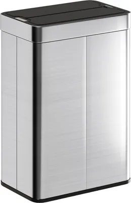 Produktbild von Automatischer Abfalleimer mit Sensor, 55 l, Edelstahl, Schmetterlingsdeckel