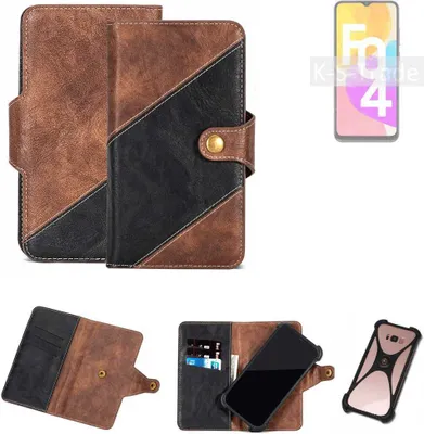 Produktbild von K-S-Trade Handyhülle Schutzhülle Bookstyle Case kompatibel mit Samsung Galaxy F04 Klapphülle Cover Hülle Schutztasche 1x