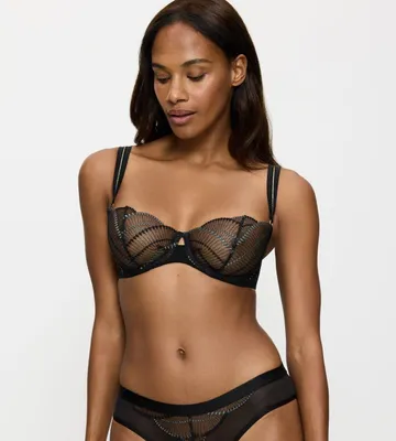 Produktbild von Triumph Palina Sea Full of Stars WH, Farbe: Black 04/0004, Größe: 70C Bügel-BH mit Halbschale