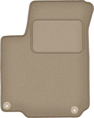 Produktbild von Fahrerfußmatte Velours beige passend für VW Jetta IV (1998-2005, Limousine, Kombi) – mit Befestigungen – passgenau