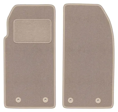Produktbild von Velours-Fußmatten Vorne für Peugeot 205 1983-1998 (Cabrio) – 2-tlg, Beige, passgenau – Wielganizator LUX