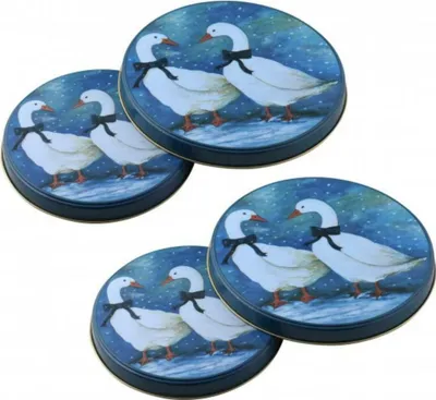 Produktbild von Herdabdeckplatten Gänse 4'er Set Küchen Herd Abdeckplatten Gans Nostalgie