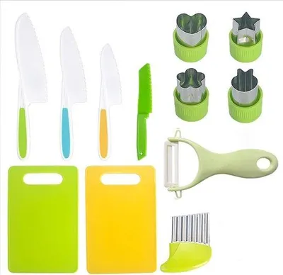 Produktbild von Küchenkochspielzeug für Kinder, 12-teilig, Schutzmesserset für Kleinkinder ab 2 Jahren