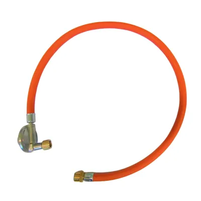 Obrázek produktu pro Zatechs propan-butanová hadice 2 m 20 bar Ø9 mm s redukcí Bradas 37 mBar 3/8"-závit s 21,8" vnějším šroubovacím spojem pro připojení plynové láhve