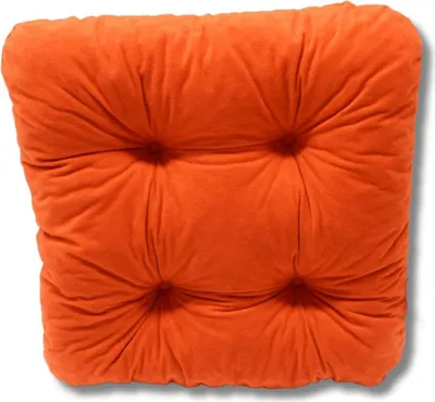 Zdjęcie produktu dla Poduszka pikowana na krzesło pomarańczowa 38x38x8 cm - 1333 miękkie siedzisko z mikrofibry