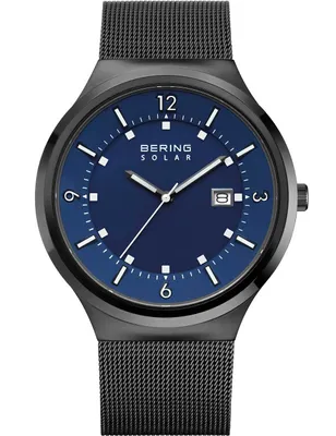 Produktbild von Bering Herren Uhr Armbanduhr Edelstahl schwarz 14442-227 Solar