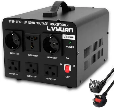 Produktbild von Spannungswandler - 3000 W - 220 V - 110 V - Automatische Spannungsstabilisierung