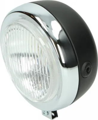 Produktbild von BestPrice Scheinwerfer vorne rund schwarz kompatibel mit Puch Maxi Mofas
