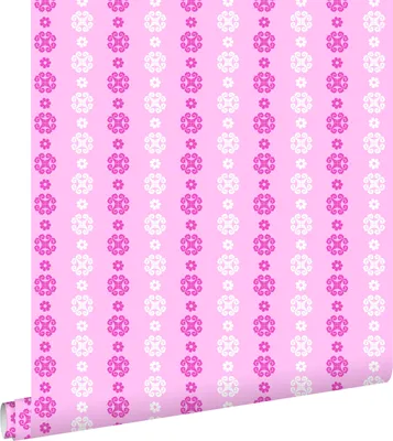 Produktbild von ESTAhome Tapete Spitzemotiv Hellrosa und Weiß 53 cm x 10.05 m