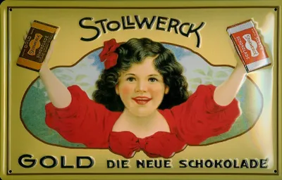Produktbild von Blechschild Stollwerck Gold Schokolade Retro Schild Nostalgieschild