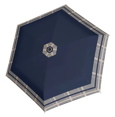 Immagine prodotto di doppler ombrello tascabile ombrello Fiber Havanna Timeless Hahnentritt Blue blu scuro