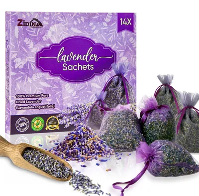 Produktbild von Getrocknete Lavendelsäckchen für natürliche Duftauffrischung, Set von 14